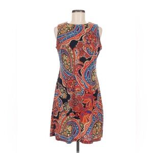 Tommy Hilfiger Sleeveless Red/Blue/Navy/Multicolor Paisley Mini Dress